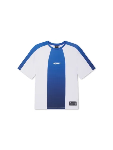 Tricou albastru alb