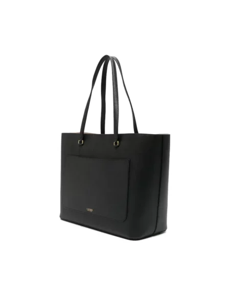 Shopperka Ralph Lauren skórzana czarna