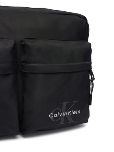 Calvin Klein Crossover torbica Bolt Laptop Flight Bag Crna bijela