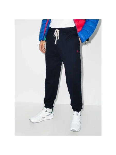 Spodnie dresowe Polo Ralph Lauren polarowe niebieskie