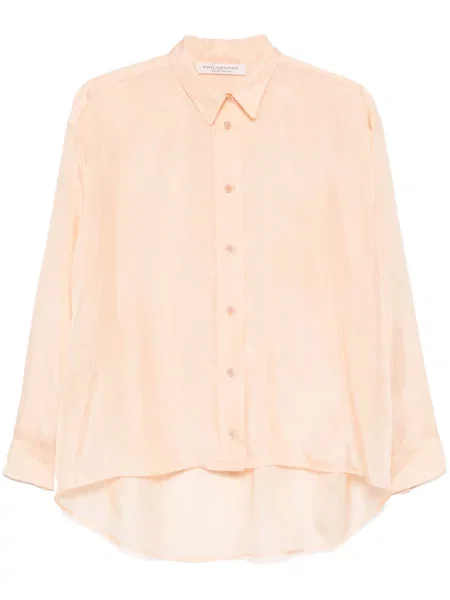 Cămașă Philosophy Di Lorenzo Serafini de mătase roz