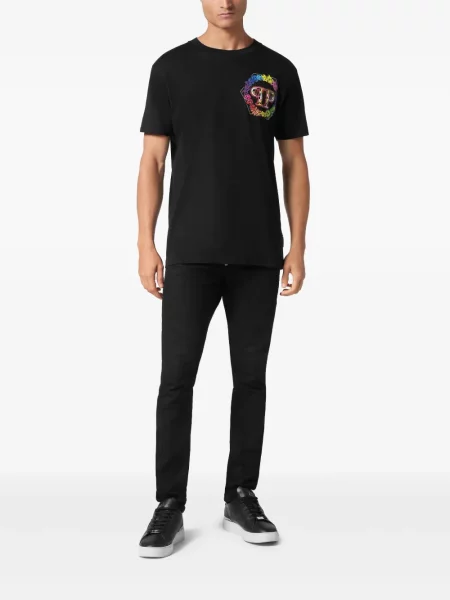 Tricou Philipp Plein cu imagine negru