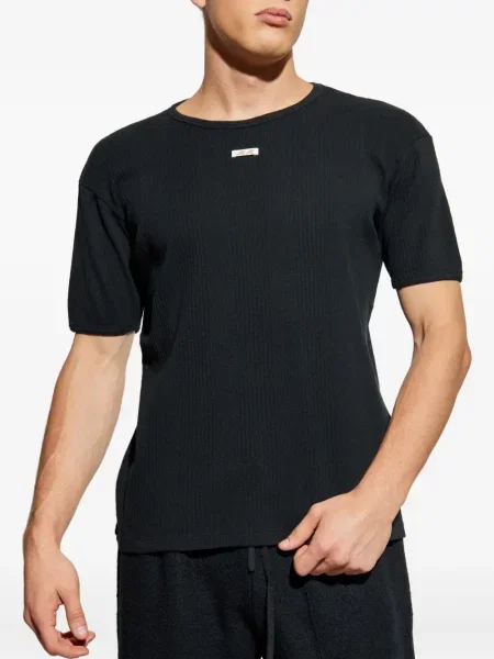 Tricou Maison Margiela cu decolteu rotund negru