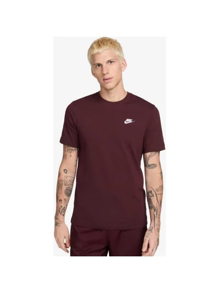 Koszulka z krótkim rękawem Nike Sportswear Club burdeos XS czerwona