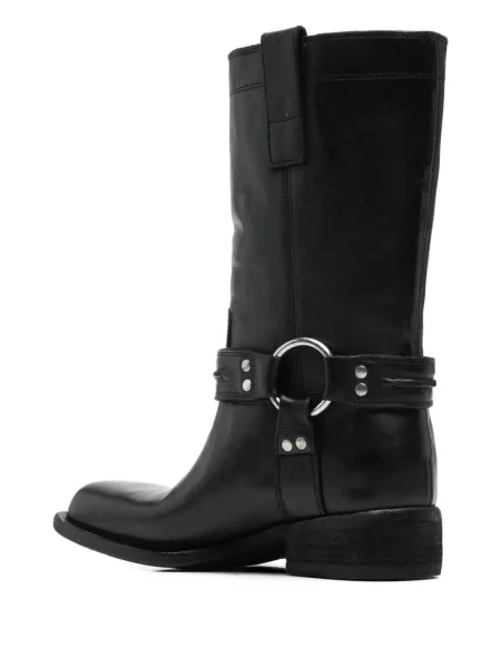 Botine Fauzian Jeunesse cu tepi biker negru