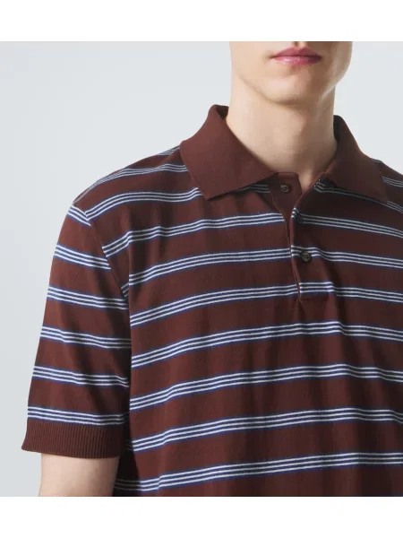 Polo Moncler cu dungi maro