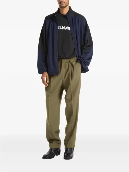 Pantaloni Balmain de lână verde