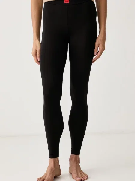 HUGO colanți pentru femei cu vâscoză THERMAL LEGGINGS negru