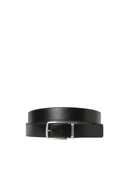 Pasek Emporio Armani skórzany czarny