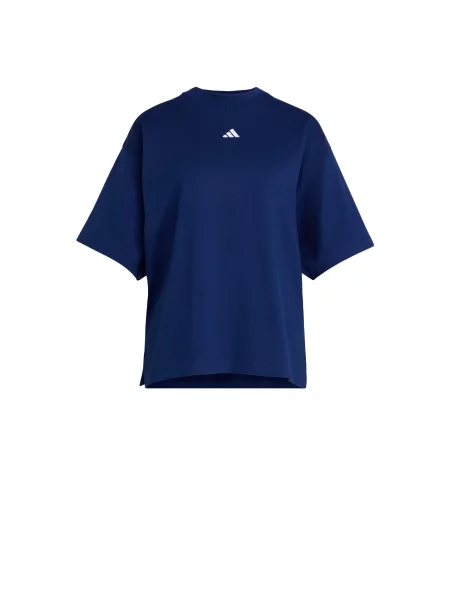 T-shirt adidas 3 Stripes Studio Boyfriend Tee Dark Blue S λευκό