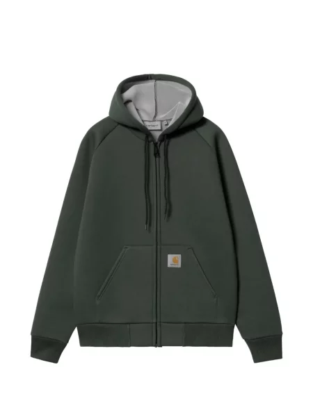 Hanorac cu glugă Carhartt Wip cu autograf verde