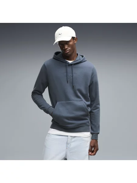 Dzianinowa bluza PUMA Class Graphic z kapturem Odzież S niebieski