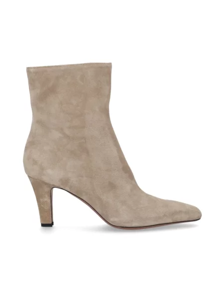 Buty do kostki Paris Texas skórzane beżowe
