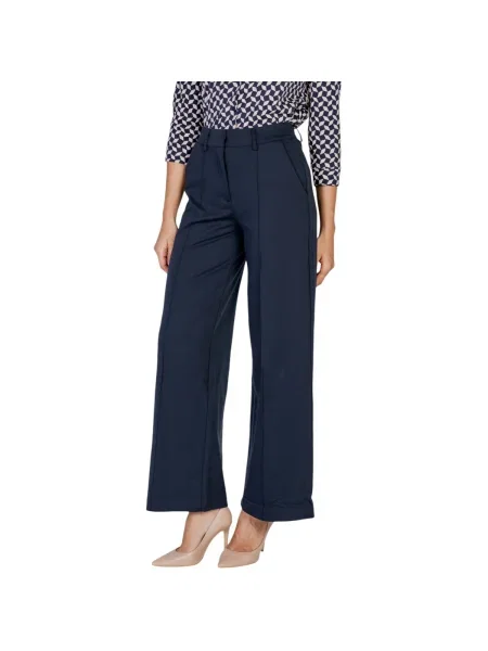 Pantaloni Ichi business albastru