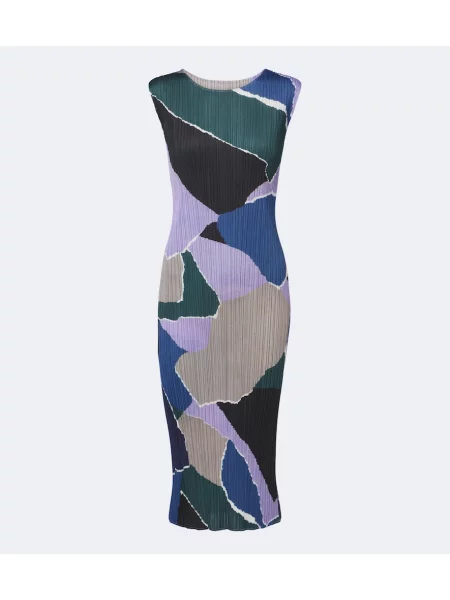 Rochie midi Pleats Please Issey Miyake cu imagine