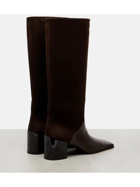 Cizme Alaïa din piele maro
