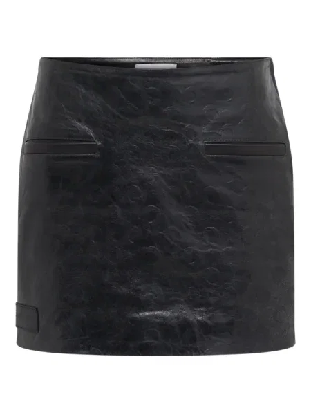 Spódnica skórzana Marine Serre czarna