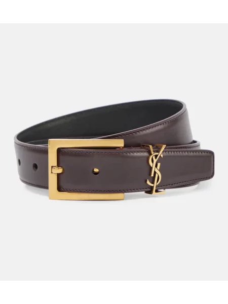 Curea Saint Laurent din piele maro