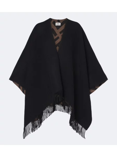 Reversibil geacă Fendi de lână negru