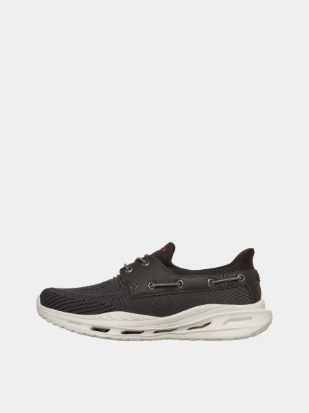 Кожаные повседневные кроссовки Skechers черные