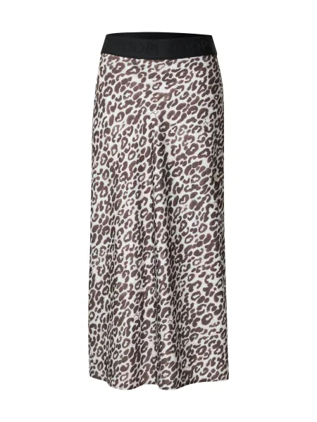 JOOP! Fustă Saidy ecru / albastru pastel / maro închis negru