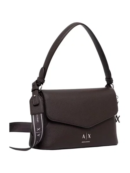 Crossbody kabelka Armani Exchange z ekologickej kože hnedá