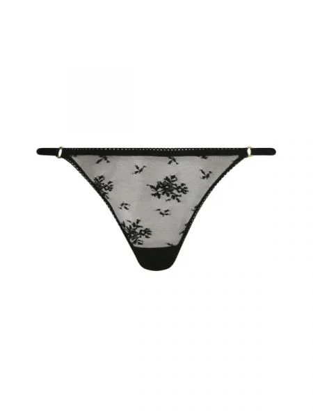 Stella McCartney Csipke tanga fekete