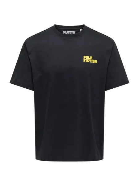 Only & Sons Tricou ONSPULP FICTION galben negru