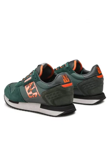 Sneakersy Napapijri skórzane zielone