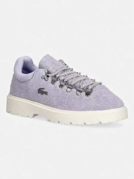 Lacoste Baseshot sneakers pentru femei din piele întoarsă violet
