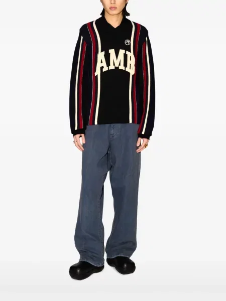 Pulover Ambush cu broderie negru