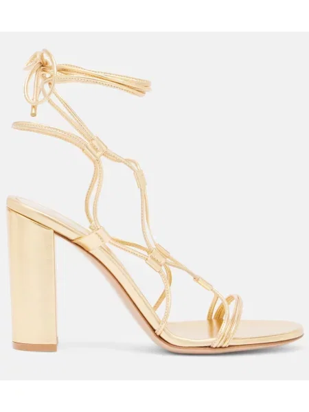 Sandale Gianvito Rossi din piele auriu