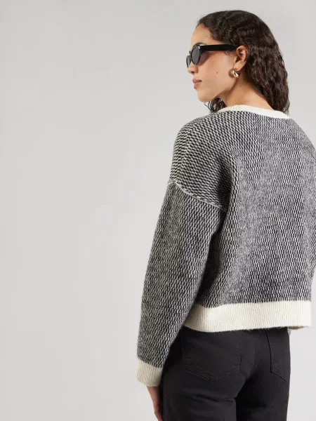 VERO MODA Geacă tricotată VMFELIZE ecru negru