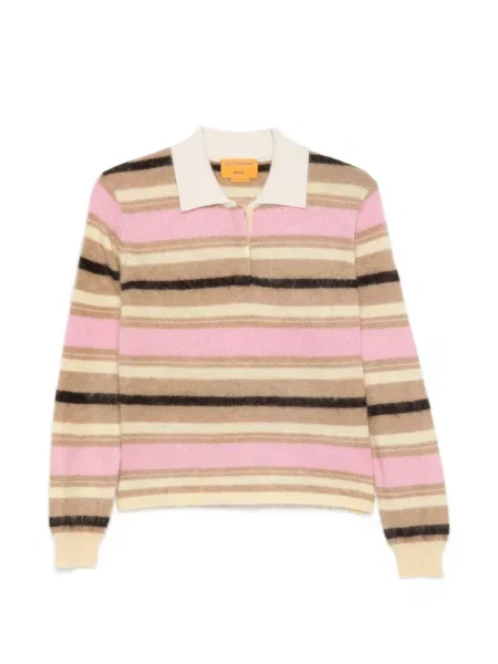 Gulerat tricou polo Guest In Residence cu dungi