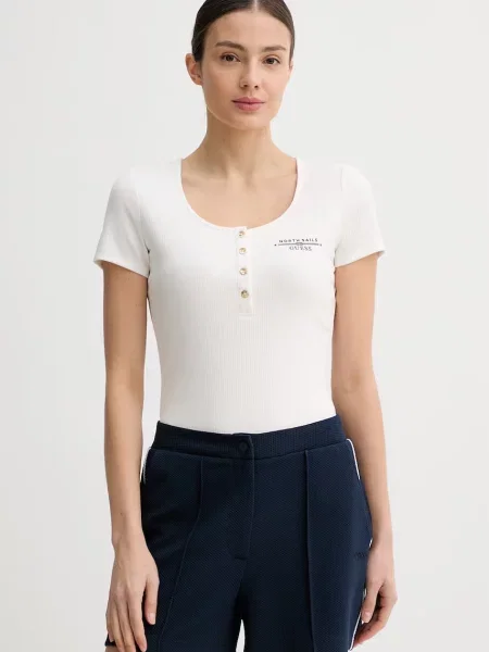 Guess Τοπ T-shirt Γυναικείο X NORTH SAILS μπεζ