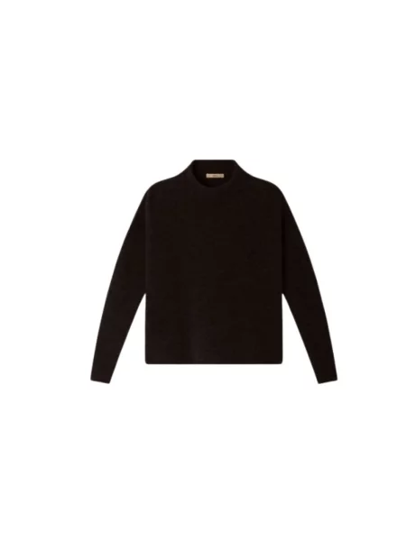 Sweter Sessun wełniany brązowy