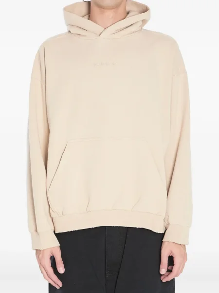 Флийс суичър с качулка Balenciaga бродиран