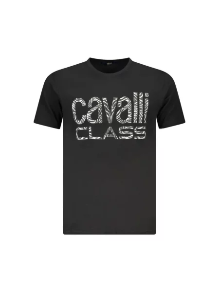 Koszulka Cavalli Class w zebrę czarna