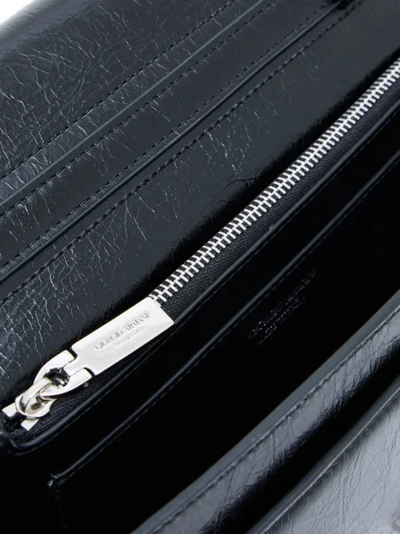 Geanta de piele Giorgio Armani din piele negru