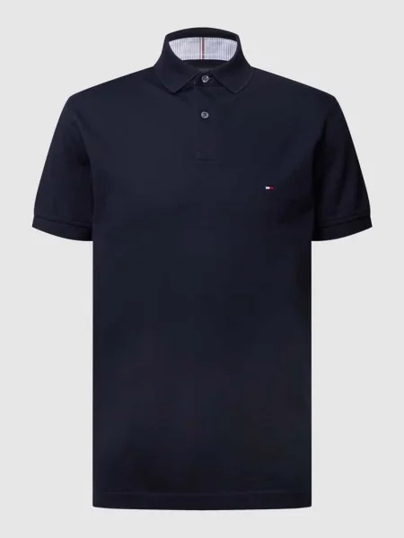 Koszulka polo o kroju regular fit z piki Tommy Hilfiger granatowe