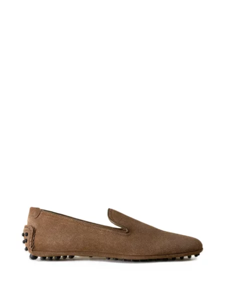 Loafersy Car Shoe zamszowe brązowe