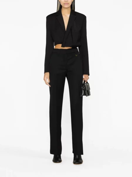 Vlněné kalhoty Jacquemus černé
