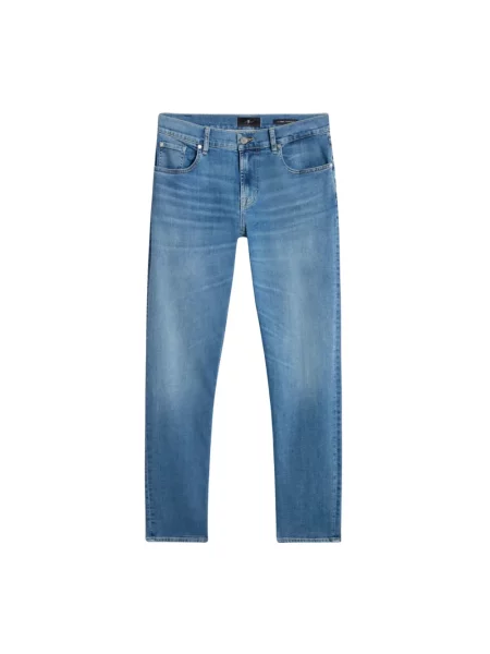 Szerokie jeansy 7 For All Mankind niebieskie