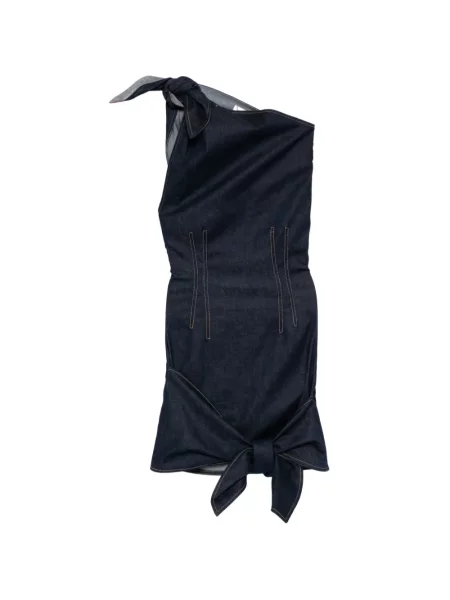 Odgovarati mini haljina Monse s mašnom veze plava