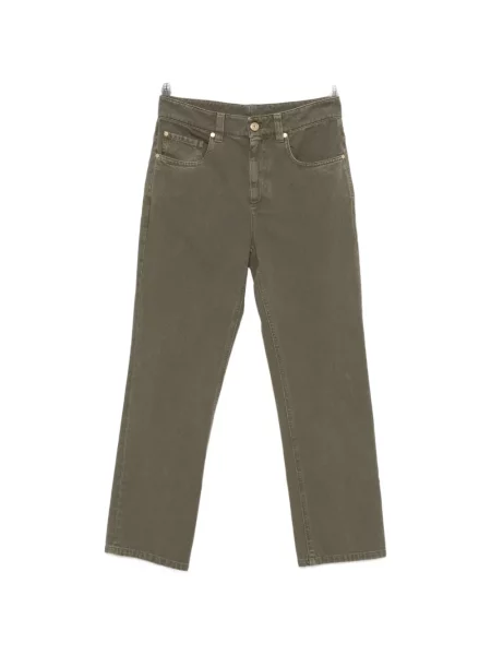 Blugi Brunello Cucinelli cu 5 buzunare verde