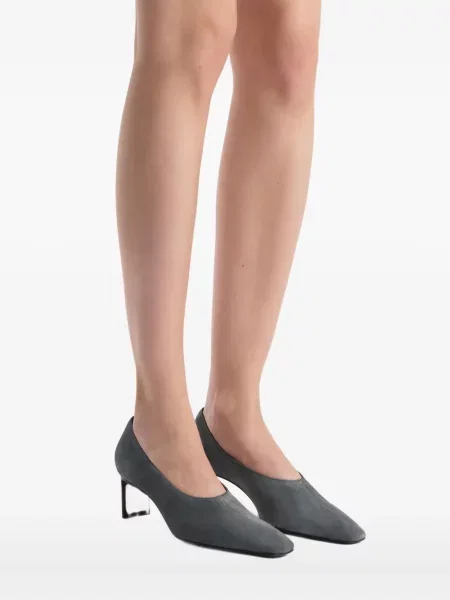 Pantofi cu toc Khaite cu vârf ascuţit negru