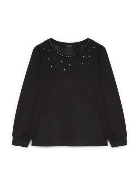 Bluza Fiorella Rubino z ćwiekami czarna