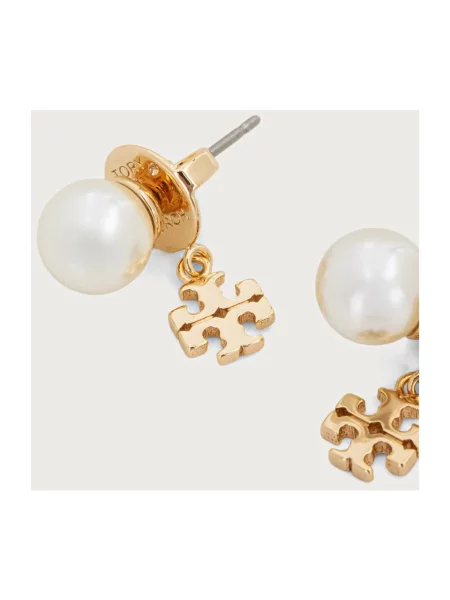 Tory Burch kolczyki Moondance beżowe