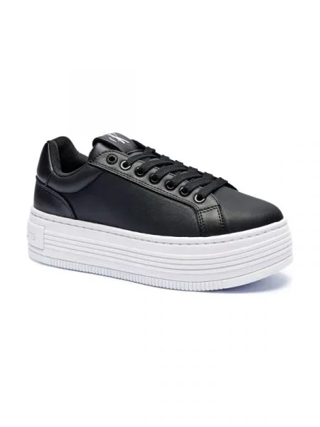 Calvin Klein Jeans Bőr sneakers tornacipő fekete