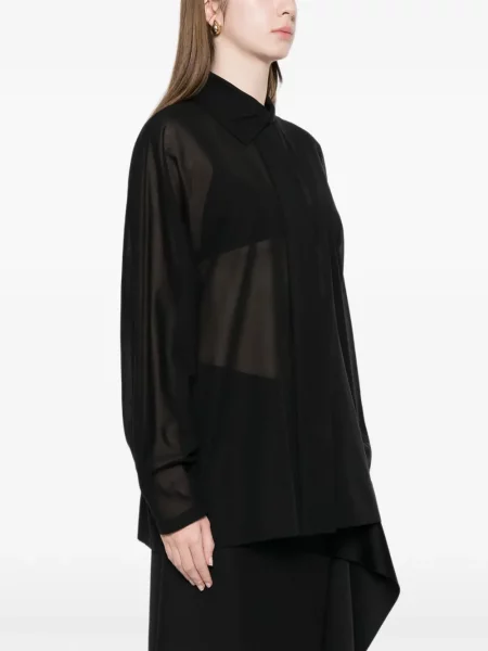 Cămașă Carven cu perle negru